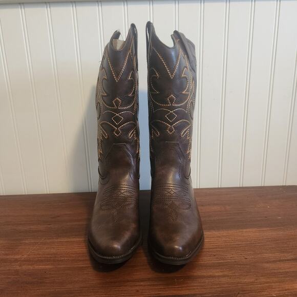 LISMOUS BROWN COWBOY BOOTS WOMENS SIZE 5.5 NEW - Picture 3 of 7